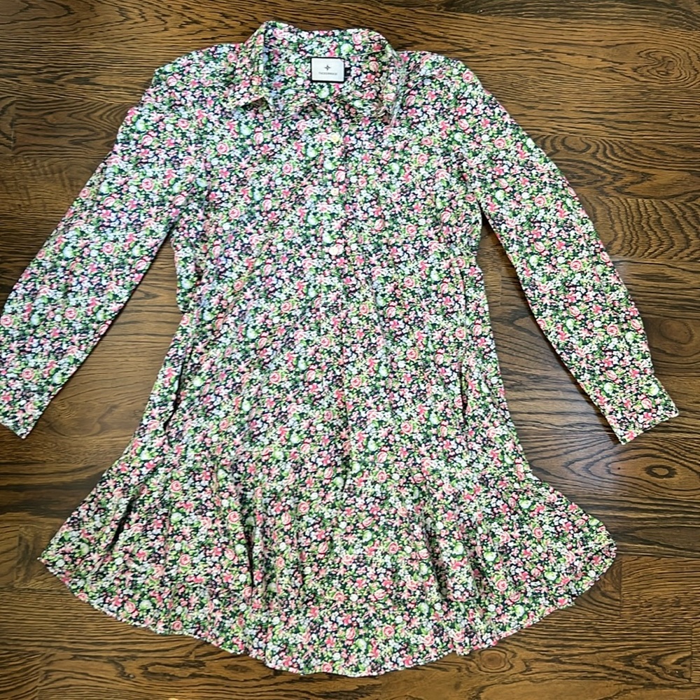 Tuckernuck Floral Callahan Mini Dress - Pink and Green